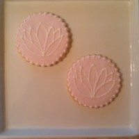 Lotus Flower Cookies lotus flower cookie favors for a "Yoga" themed Birthday party. NFSC with fondant and RI.
