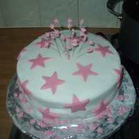 Pretty Pink Stars yet another cake i was asked to make for a friends little girls 8th bithday!!!!