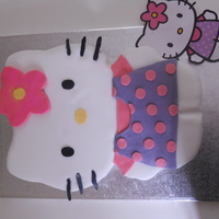 Hello Kitty hello kitty cake was made to match the invite, the little girl loved it