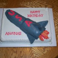 Rocket.jpg The rudders and flames are cookies. Everything else is buttercreme. I had fun with this one!!!