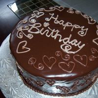 Chocolate Ganache Birthday Cake 