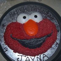 Elmo Birthday Cake This is an elmo birthday cake that I made. First time making an icing with no butter, and I thought it tasted pretty good. I might do that...