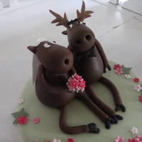 Moose Bride And Groom 