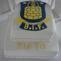 Soccer Team Cake Danish soccer team cake.