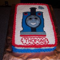 Thomas The Train This cake I did for a friend's little boy who was turning 3 . I used fondant for the face and front part of train and the rest is...