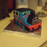 3D Thomas The Train This is my first attempt at a cake like this. It was actually a lot easier than I thought it would be. I also posted a picture of what it...