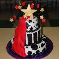 Red Carpet Event I did this cake for my daughter's cheerleading banquet. They had a red carpet theme. I did purple foil on the board because that is...