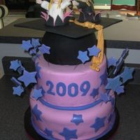 Graduation Cake This is a graduation cake for sisters - one from college, one from high school. They didn't want their school colors, so I went with...