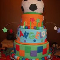 Birthday For 4-year-old boy - his mother wanted something dramatic. The cake's not crooked (I was actually proud of how straight it was!!) my...