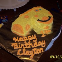 Giraffe Cake Clayton's smash cake. Chocolate cake with BC. Went with the monkey cake.