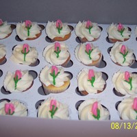 Rose Cupcake mini cupcakes for wedding shower goes with the heart cookies. Lady said that only thing is that the icing was crumbly after they sat...