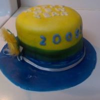 New Years Hat Rainbow cake