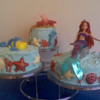Ariel I made fruit cake with Ariel, Sebastian and Flounder