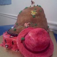Cowgirl Cake I made this cake for my daughter's 5th party. She wasnted to be a cowgirl.. It's a scarf, mountain and cowgirl hat... Choc and...