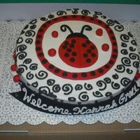 Lady Bug Buttercream Icing, Fondant accent