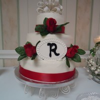 Red And White Wedding Cake My first wedding cake