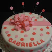 Pink Bow Cake my first bow!