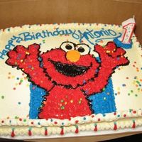 Elmo Grandson's birthday cake done with FBCT.