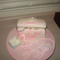 Jewelry Box Cake Golden butter cake, torted, glazed with raspberry syrup, filled with chocolate-raspberry buttercream. MMF, all decorations are fondant and...