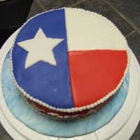 Texas Flag I was learning fondant so I did this as a practice.