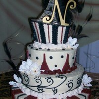 Moulin Rouge Thank you lanana for the inspiration, this cake was for a quincea?era, which the theme was paris.....