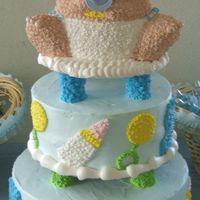 Baby Boy MADE THIS PICTURE FOR MY COUSINS BABY SHOWER MADE IT WITH WHIPPED TOPPING I DON'T USE BUTTERCREAM. I'M IN MEXICO SO NOT TOO MANY...