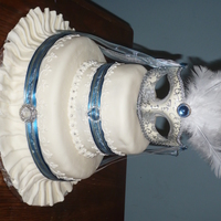 Masked Wedding I made this for the local fall fair and I won 1st.vanilla cake with vanilla filling covered in mmfmasks is real