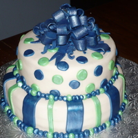 Small Wedding , Blue Green this was a vanilla cake with vanilla filling , covered in mmf