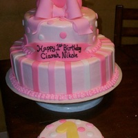 Princess 1St B-Day Cake I loved doing this one...it was inspired by bsweetcakes's cake. 12" and 8" all strawberry and I made a matching 6"...