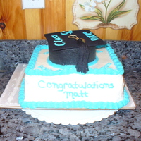Grad. Cake This cake was a disaster from the get go. This cake was for my nephew and if it wasn't for family it would have ended up in the trash...