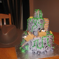 Indiana Jones Lego Cake All MMF decorations. Lego men not edible! lol :o) Thanks for looking!!