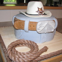 Cowboy Theme Cake Another cowboy theme cake I did for a friend. I was excited to finally try the Italian buttercream for this cake! It turned out amazing and...