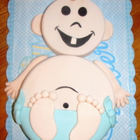 Baby Cake Baby Shower cake for a friend. Thanks so much to milliegonza for her inspiration for this cake!!!