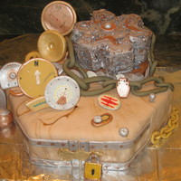 Enigma Machine Cake I made this cake for my daughter - she loves the steam punk style and has started making steam punk jewelry. The bottom layers are covered...