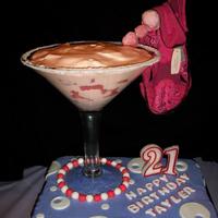 Victoria Secret Martini This was for a fellow cakers 21st birthday...she didnt want us spending alot of time on it. She is a diabetic so she never gets a birthday...