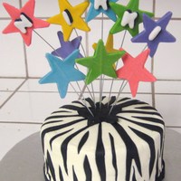 Zebra Cake My first attempt at a zebra cake...used my friends bday as an excuse to finally make one. This is buttercream with fondant stripes...and...
