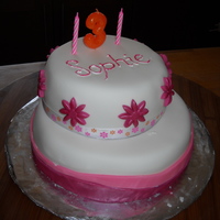 Pink And White Cake Design came from the cupcake cases that went with this cake.