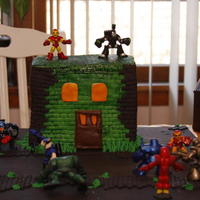 Superhero Cake ironman and batman brave and bold superhero cake for my son.