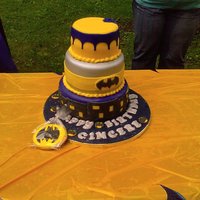 Batman Birthday batman birthday cake with cookies!