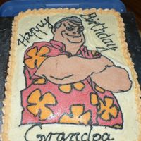 Grandpa Max I made this frozen buttercream cake for my hubby's birthday because my grandson is a huge Ben Ten fan.