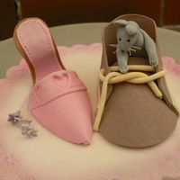 Shoes Topper for combined girl and guy cake