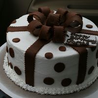 Birthday BC Icing with Fondant Bow