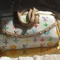 Lv Purse Cake I made this purse for a 14 year old girl today. Inside is light sponge with strawberries and chocolate chips in cream whipped with...