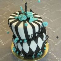 First Tilted Cake this was a very fun project, my first tilted cake. I used the tutorial from the article section here at CC - great instructions! Chocolate...