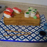 Sushi Cake, Full View from the Confetti Cakes cookbook.