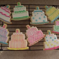 Birthday Cake Cookies For Paul NFSC with royal icing.