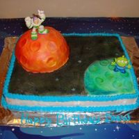 Buzz Lightyear Birthday Cake Buzz Lightyear birthday cake all butter cream then airbrushed.