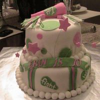 Go! Fight! Win! Girl's cheerleading birthday cake. My fondant skills are getting better. Work in progress. All you Cake Central folks are inspiring me...
