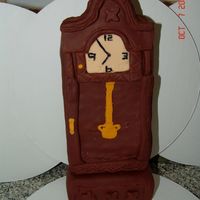 Grandfather Clock Cake My first theme Fondant cake. Chocolate all edible. WHEW lol. Stands about 1 foot tall. Took about 2 hours to complete. Wish I knew how to...