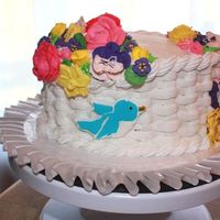 Class 2 Finished Cake I never practiced so much for one cake. I hope it came out OK.